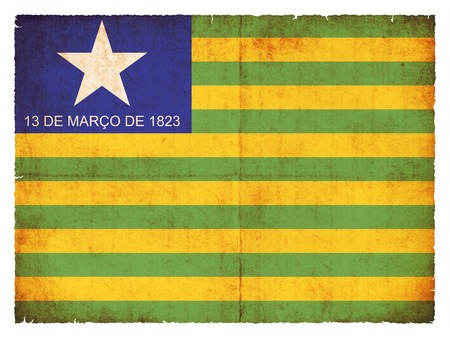 Flag of the Brazilian state Piaui created in grunge styleのeditorial素材