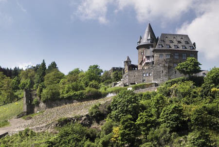 Stahleck castle near Bacharach in the Middle Rhine Valley, Rhineland-Palatinate, Germanyのeditorial素材