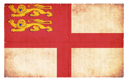 Grunge flag of Sark British Crown Estates created in grunge styleの写真素材