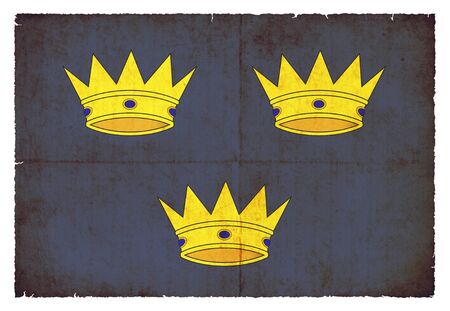 Flag of the Irish province Munster created in grunge styleの写真素材