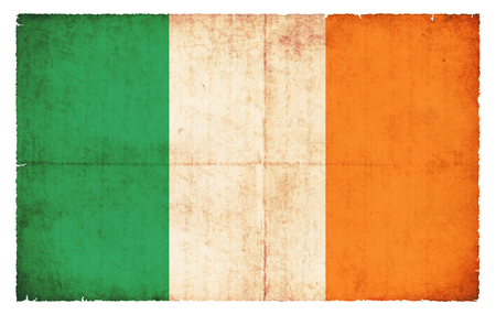 Flag of Ireland created in grunge styleの写真素材