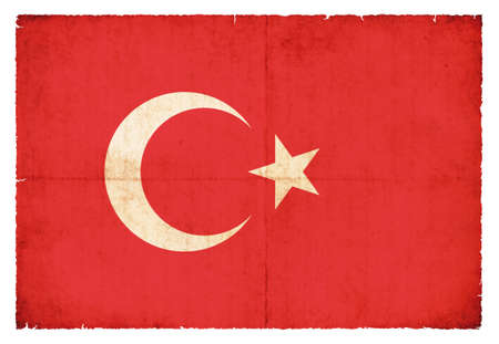 National Flag of Turkey created in grunge styleの写真素材