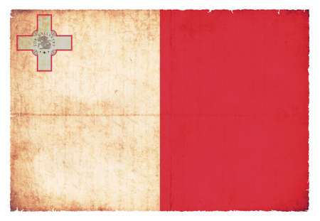 Flag of Malta created in grunge styleの写真素材