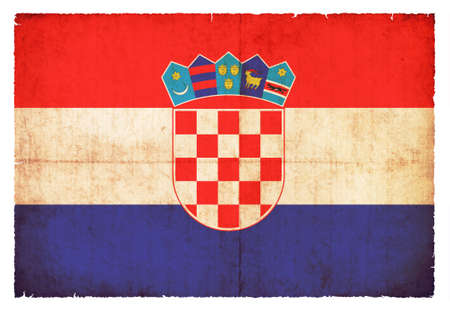 Flag of Croatia created in grunge styleの写真素材