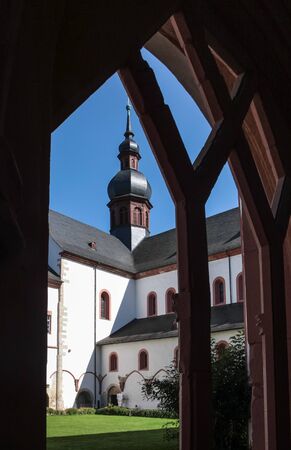 Cloister of the Cistercian monastery Kiedrich, Rheingau, Hesse, Germanyのeditorial素材