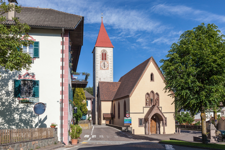 Church of the Holy Ottilie in  Lengstein at Renon, South Tyrol, Italyのeditorial素材