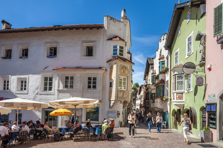 Old Town Street in Klausen, South Tyrol, Italyのeditorial素材
