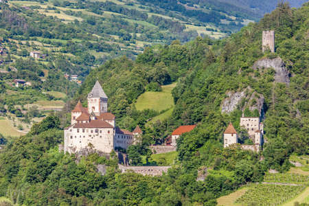 Historic castle Trostburg in the Eisack Valley, South Tyrol, Italyのeditorial素材