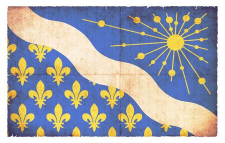 Flag of the French Departement Essonne created in grunge styleの写真素材