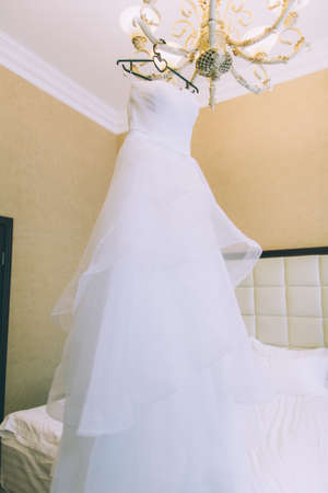 Luxury wedding dress ready for brideの写真素材
