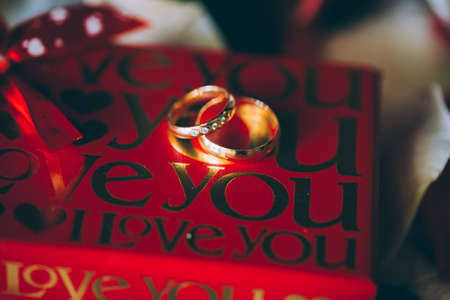 Beautiful golden wedding rings two