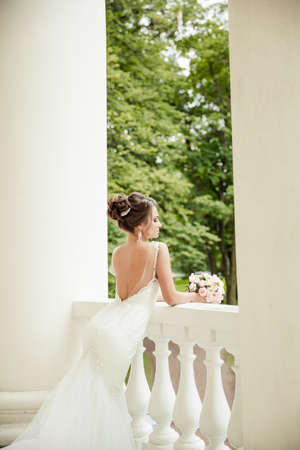 bride near Wedding palaceの写真素材