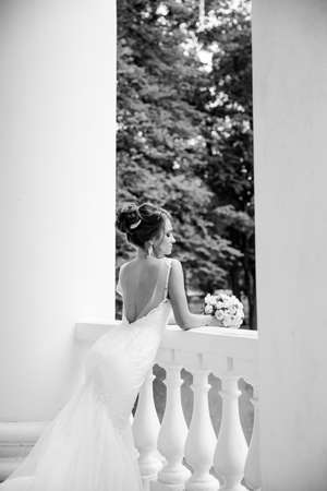 bride near Wedding palaceの写真素材