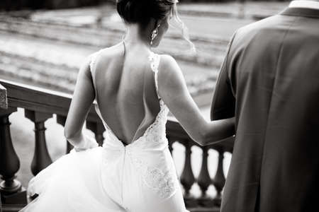 Open back Bridesmaid Dressesの写真素材