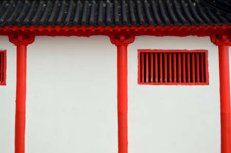 Tang Dynasty style wallの写真素材