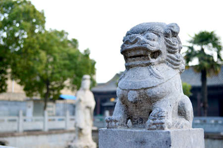 Stone lionsの写真素材