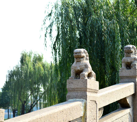 Stone lionの写真素材