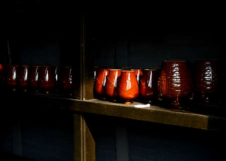 Chinese wine jarsのeditorial素材