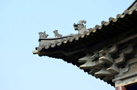 Ancient building roofの写真素材
