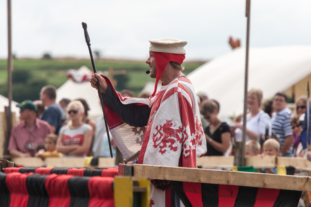 WENAU, GERMANY, AUGUST 01, 2010 - Tournament on a medieval showのeditorial素材