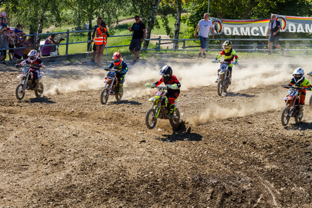 Motocross Kleinhau - 2nd heat Kids 50 - 65ccm DAM Meisterschaft - 27th of May 2017 - Kleinhau, Hürtgen, North Rhine Westphalia, NRW, Germany, Europeのeditorial素材
