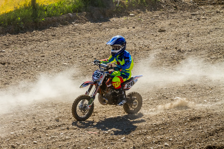 Motocross Kleinhau - 2nd heat Minis 50ccm DAM Meisterschaft - 27th of May 2017 - Kleinhau, Hürtgen, North Rhine Westphalia, NRW, Germany, Europeのeditorial素材