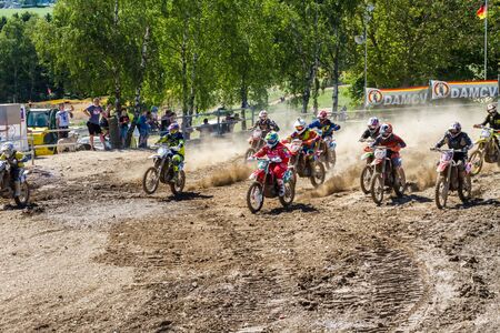 Motocross Kleinhau - 2nd heat Junior DAM Meisterschaft - 27th of May 2017 - Kleinhau, Hürtgen, North Rhine Westphalia, NRW, Germany, Europeのeditorial素材