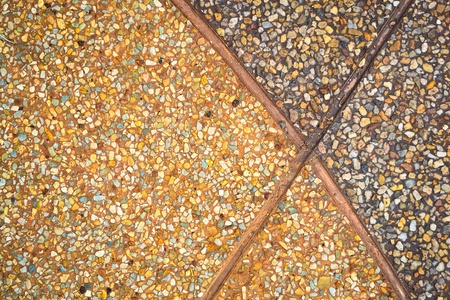 texture of pebble on wall and floorの写真素材