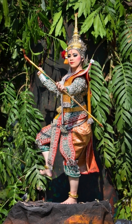 khon show in a drama ramayana of thailand southeast asiaの写真素材