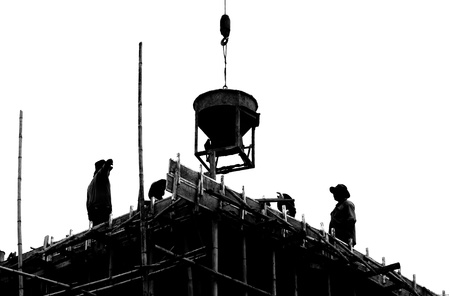 silhouette labor working constructの写真素材