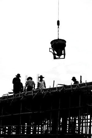silhouette labor working constructの写真素材