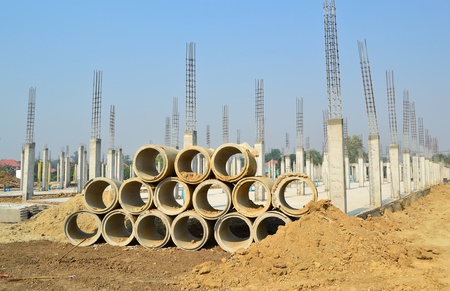 ditch in construct siteの写真素材