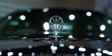 Chiang Mai, Thailand - March 28 - Logo MITSUOKA Car On Display In Northern Auto Show 2014のeditorial素材