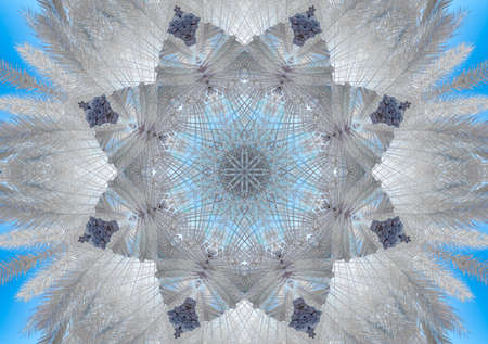 Abstract geometric and symmetric colorful backgroundの写真素材