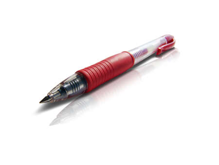 Red pen isolated on white