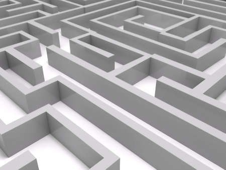 3D maze, perspective viewの写真素材