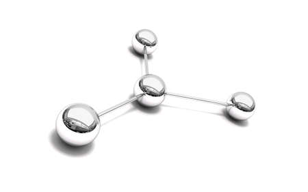 3D chrome balls in an abstract pattern