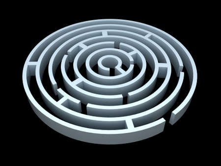 Round maze or labyrinthの写真素材