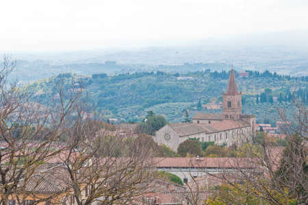 a panoramic view of perugiaの写真素材