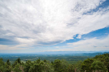 A wonderful view from the observation deck of Hokkaido Tokachi region in Japanの写真素材