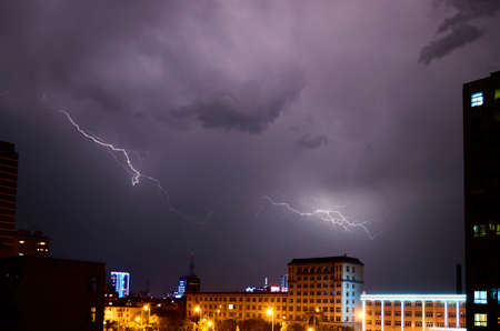 Lightning at night