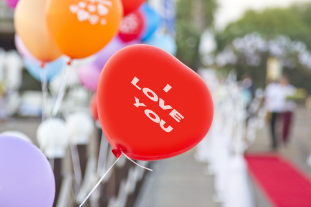 valentines present i love you balloonの写真素材