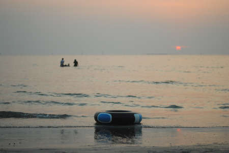 Sunset Lifebouyの写真素材