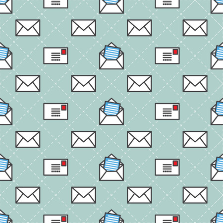 post mail service Seamless Patternのイラスト素材