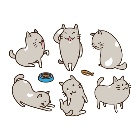 Cats Kitten cartoon vector illustrationのイラスト素材