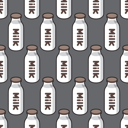 Milk Bottle vector Seamless Pattern isolated wallpaper backgroundのイラスト素材