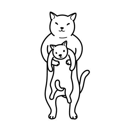 Cat kitten vector characterのイラスト素材