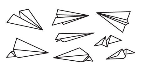 Paper plane Vector icon logo illustration cartoonのイラスト素材