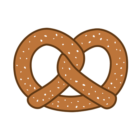 pretzel icon logo vector illustration cartoonのイラスト素材