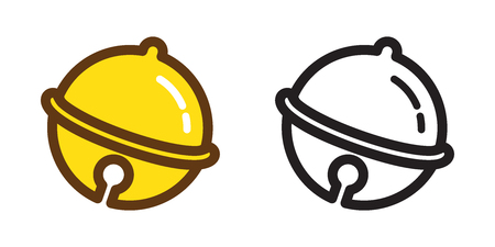 Bell vector christmas icon cartoon illustration ringing characterのイラスト素材